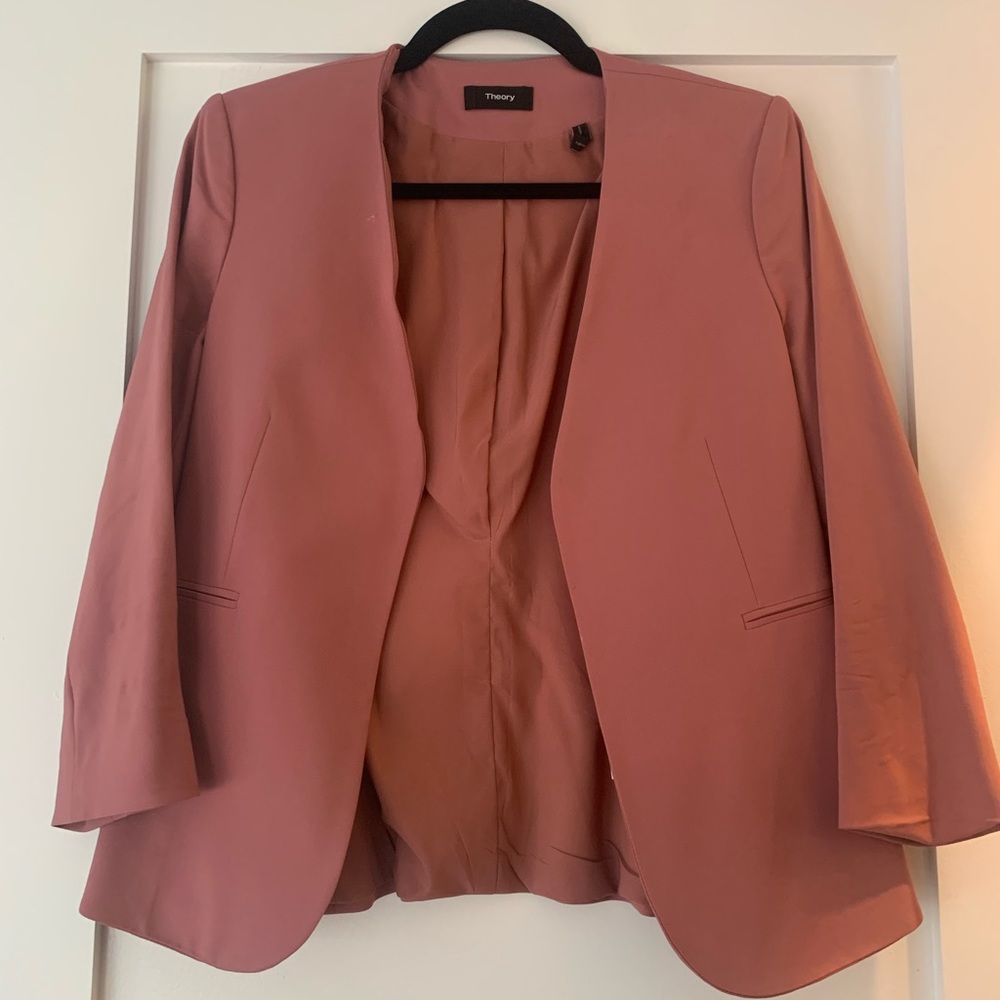 Theory pink blazer size 6
